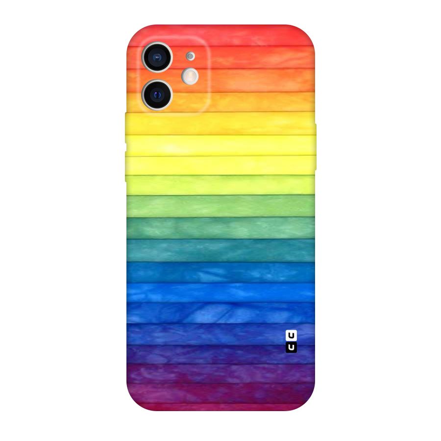 Rainbow Colors Stripes Original Polycarbonate Back Case for iPhone 12