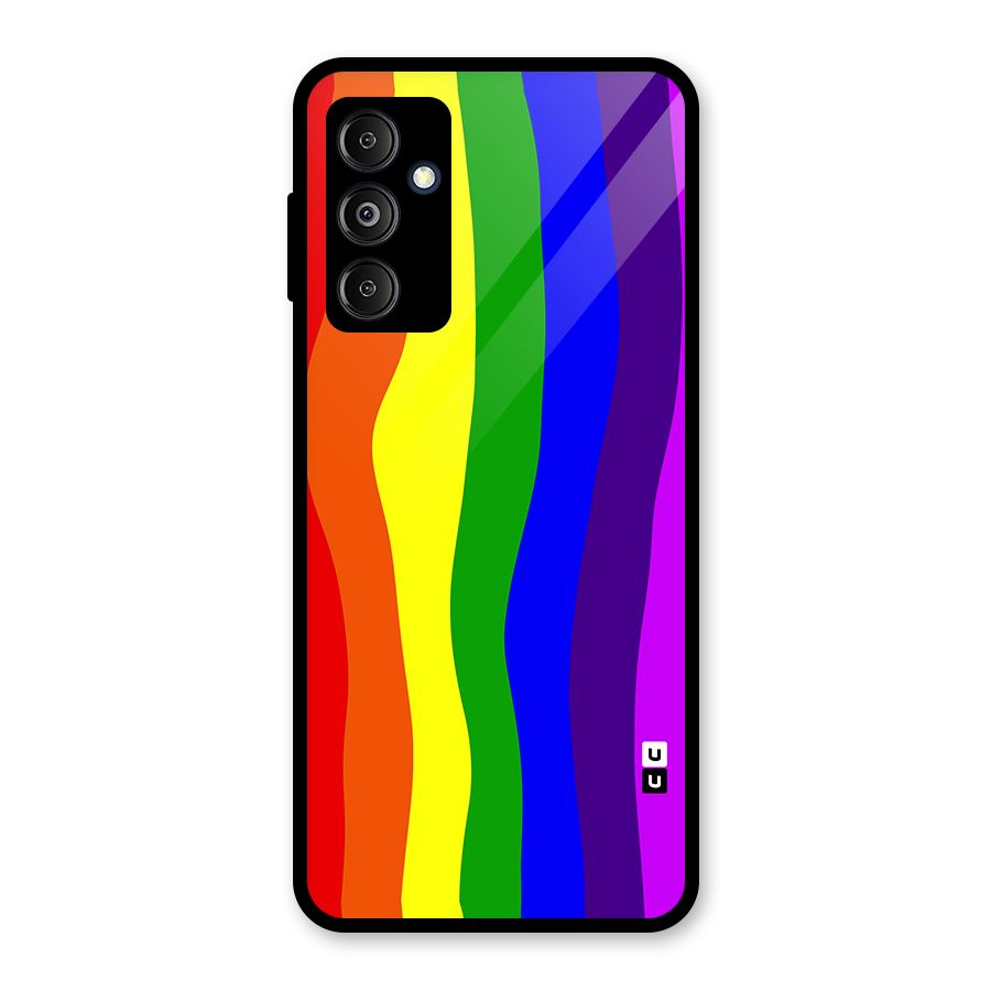 Rainbow Curves Glass Back Case for Galaxy M14 5G