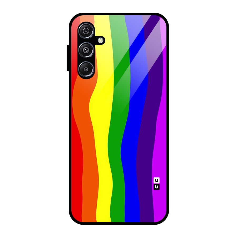 Rainbow Curves Glass Back Case for Galaxy M34 5G