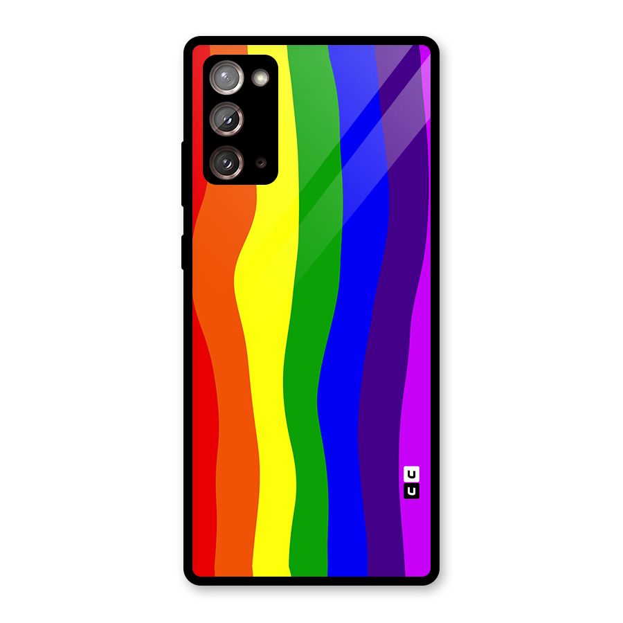 Rainbow Curves Glass Back Case for Galaxy Note 20