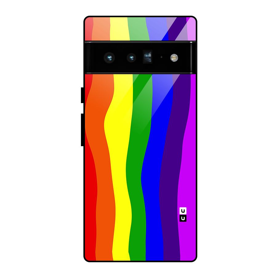 Rainbow Curves Glass Back Case for Google Pixel 6 Pro