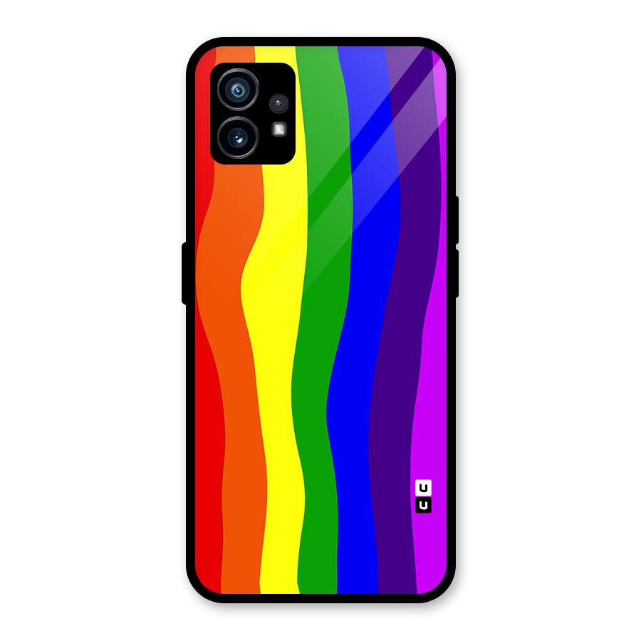 Rainbow Curves Glass Back Case for Nothing Phone 1