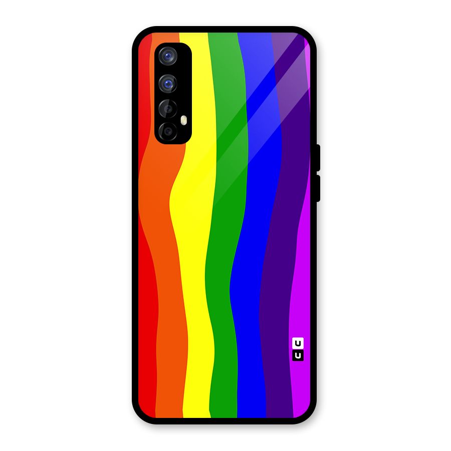 Rainbow Curves Glass Back Case for Realme 7