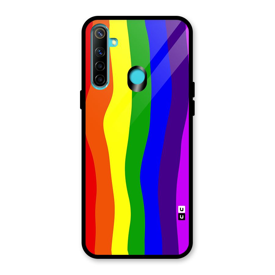 Rainbow Curves Glass Back Case for Realme Narzo 10