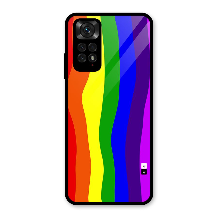 Rainbow Curves Glass Back Case for Redmi Note 11S