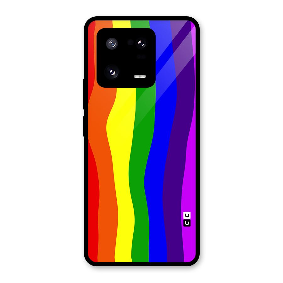 Rainbow Curves Glass Back Case for Xiaomi 13 Pro