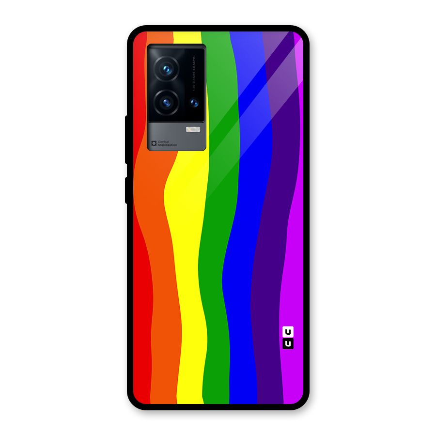Rainbow Curves Glass Back Case for iQOO 9 5G