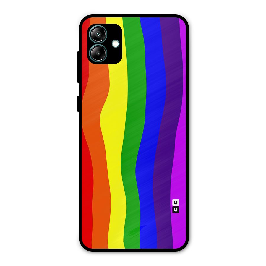 Rainbow Curves Metal Back Case for Galaxy A04
