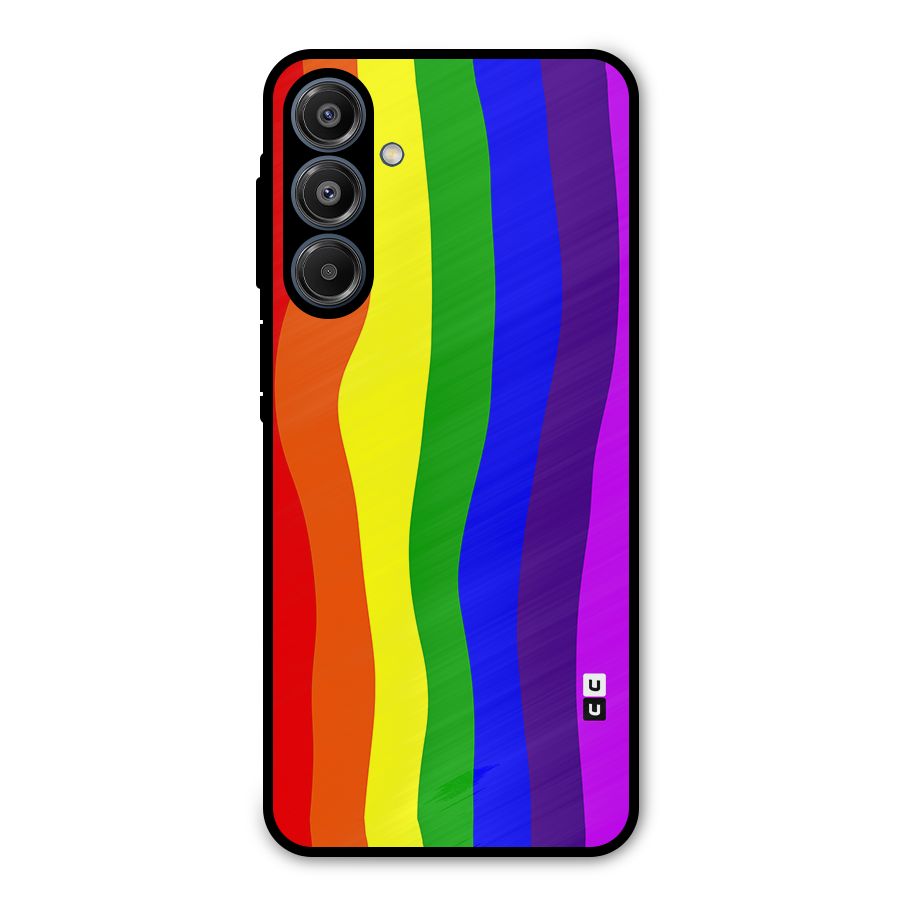 Rainbow Curves Metal Back Case for Galaxy A16 5G