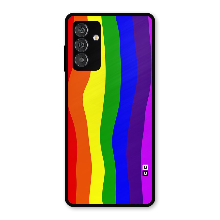 Rainbow Curves Metal Back Case for Galaxy M14 5G