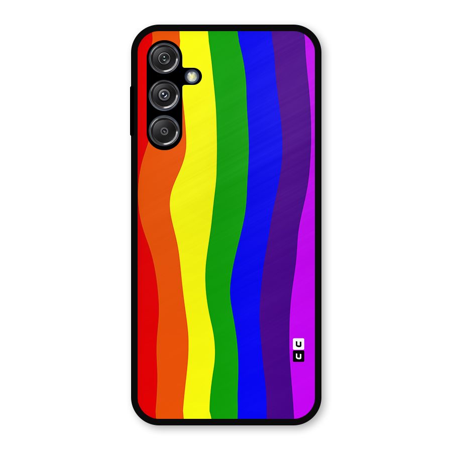 Rainbow Curves Metal Back Case for Galaxy M34 5G