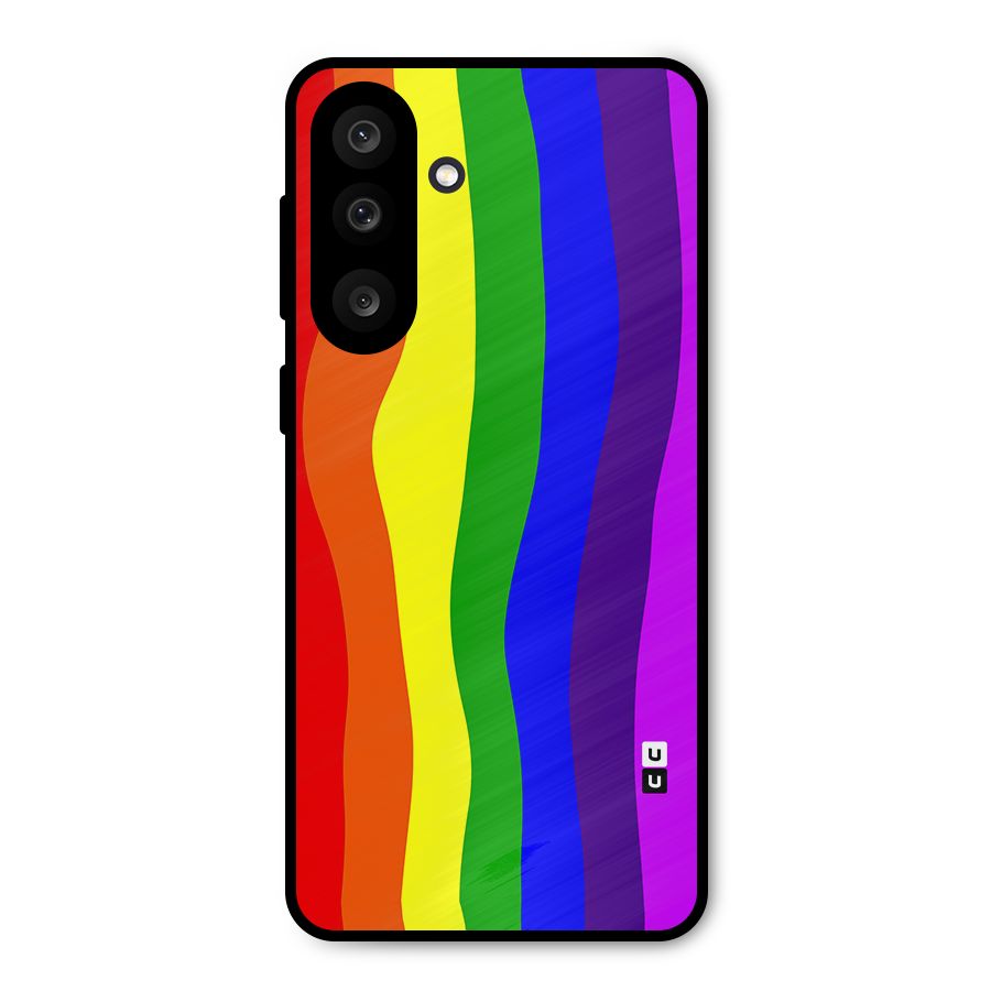 Rainbow Curves Metal Back Case for Galaxy M56