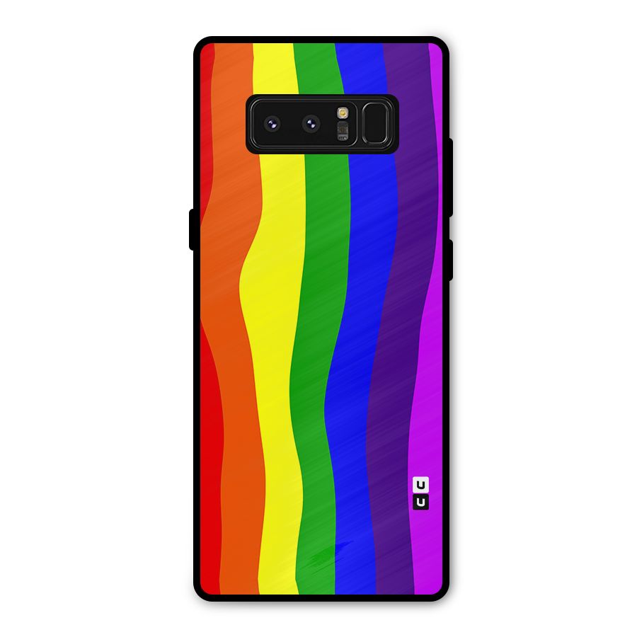 Rainbow Curves Metal Back Case for Galaxy Note 8