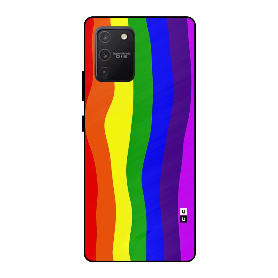 Rainbow Curves Metal Back Case for Galaxy S10 Lite