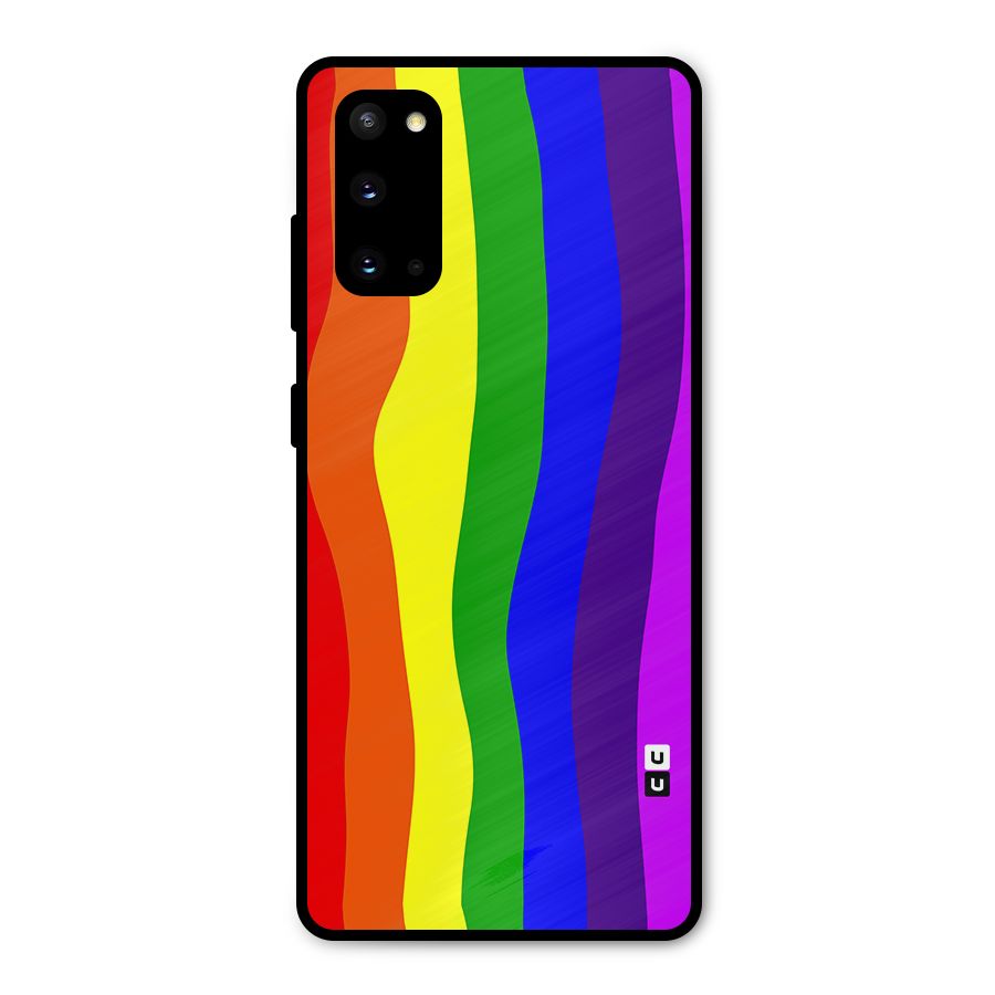Rainbow Curves Metal Back Case for Galaxy S20