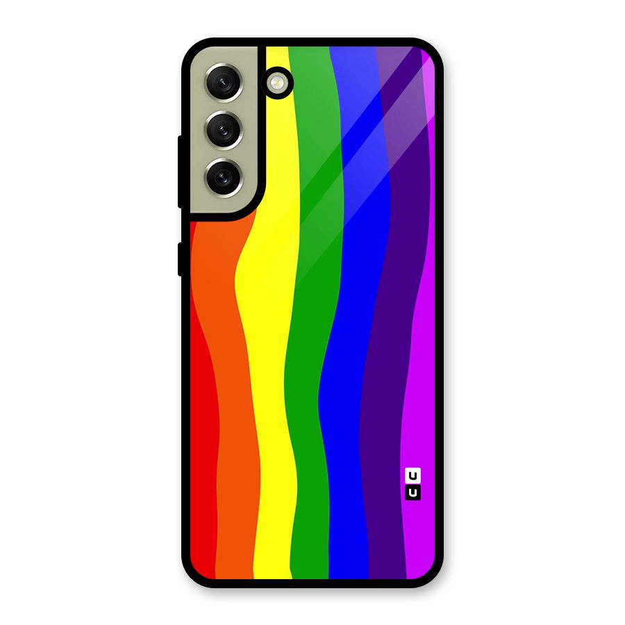 Rainbow Curves Metal Back Case for Galaxy S21 FE 5G (2023)