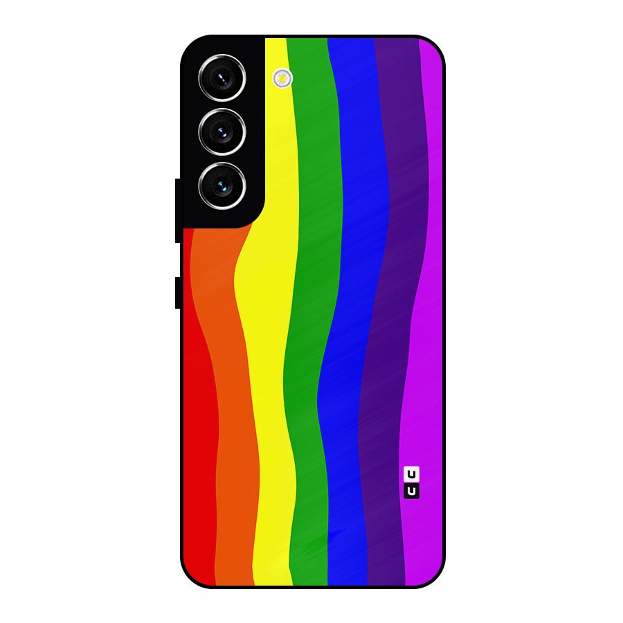 Rainbow Curves Metal Back Case for Galaxy S22 5G