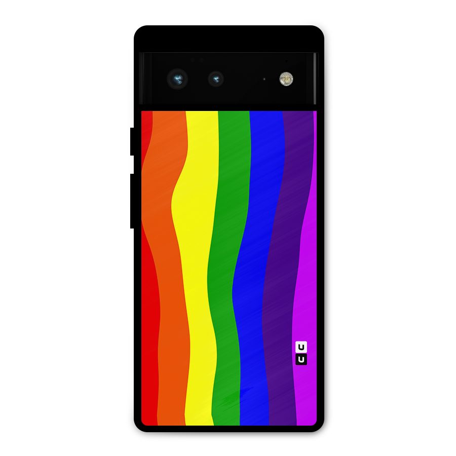 Rainbow Curves Metal Back Case for Google Pixel 6