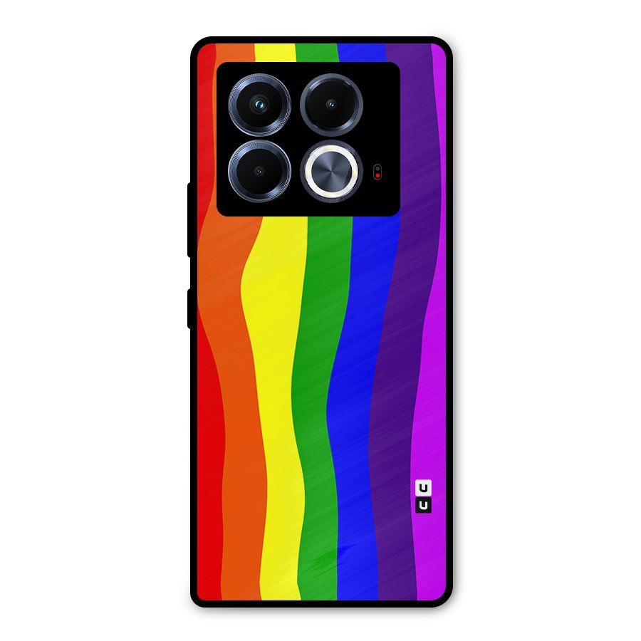 Rainbow Curves Metal Back Case for Infinix Note 40 5G