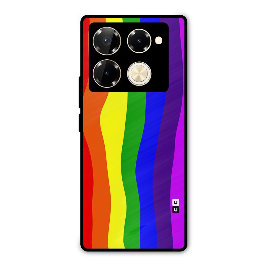 Rainbow Curves Metal Back Case for Infinix Note 40 Pro