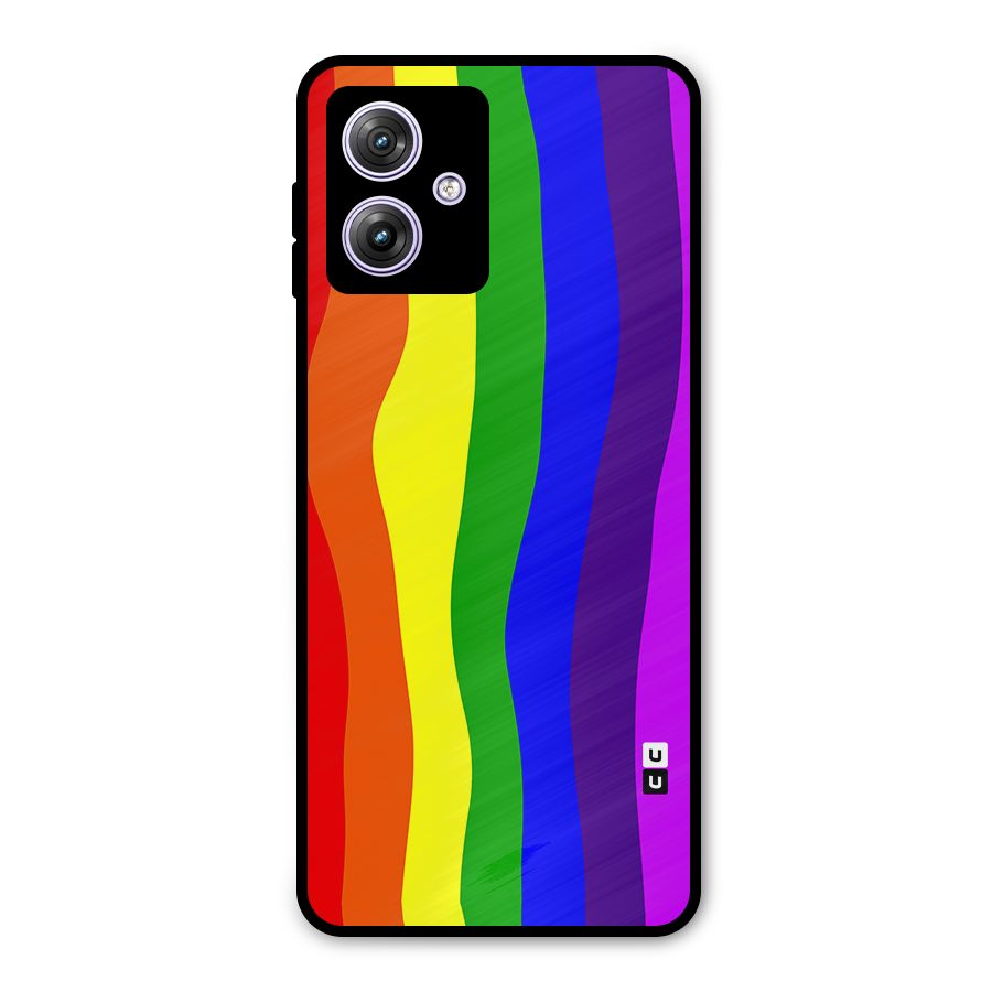 Rainbow Curves Metal Back Case for Moto G64
