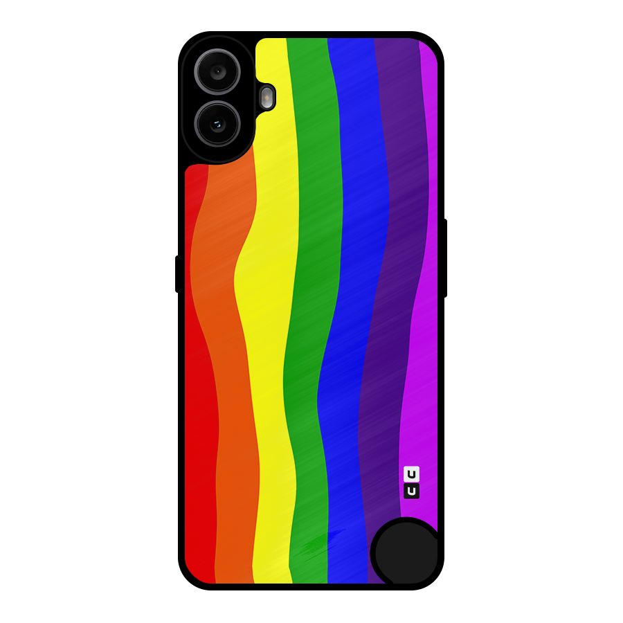 Rainbow Curves Metal Back Case for Nothing CMF Phone 1