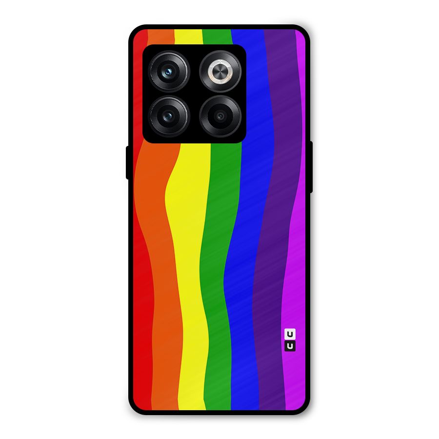 Rainbow Curves Metal Back Case for OnePlus 10T