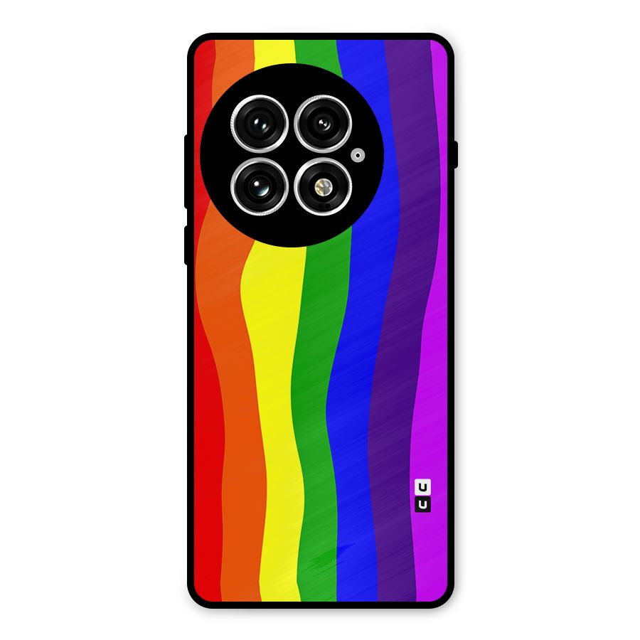 Rainbow Curves Metal Back Case for OnePlus 13
