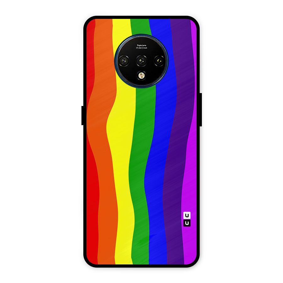 Rainbow Curves Metal Back Case for OnePlus 7T
