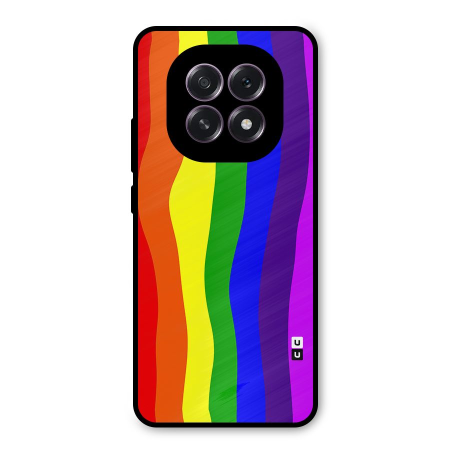 Rainbow Curves Metal Back Case for Oppo F29