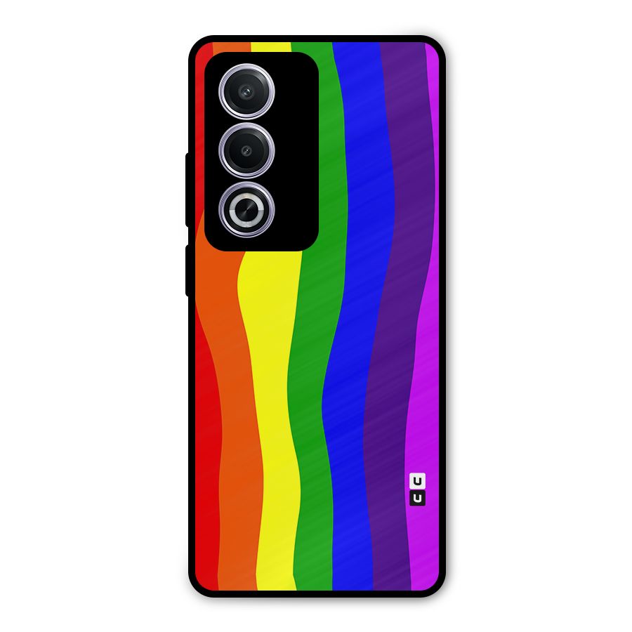 Rainbow Curves Metal Back Case for Oppo K12x