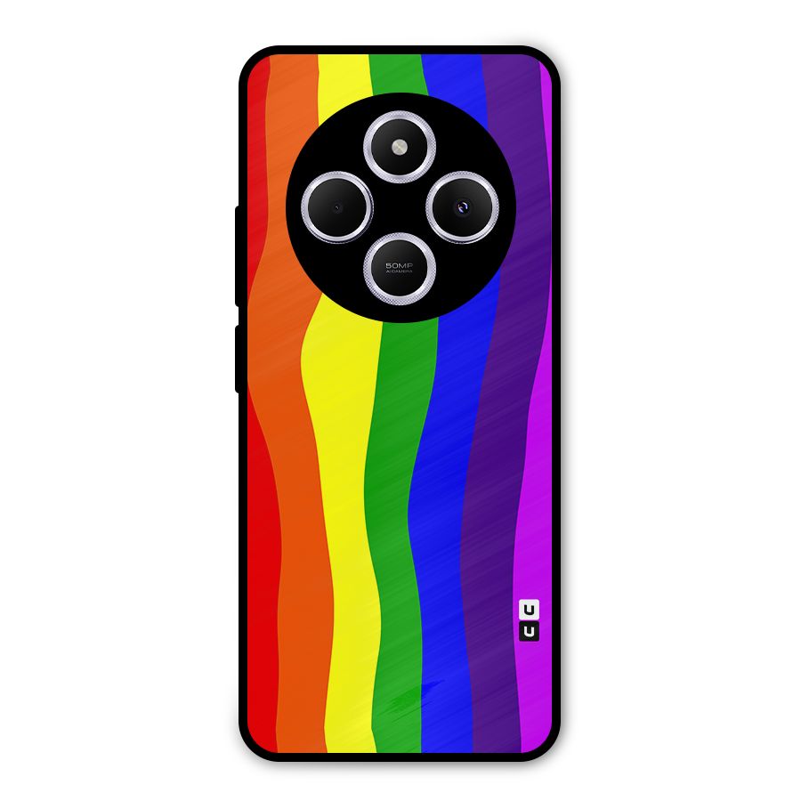 Rainbow Curves Metal Back Case for Poco M7