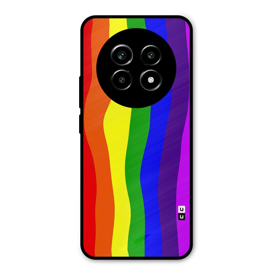 Rainbow Curves Metal Back Case for Realme 13 Pro