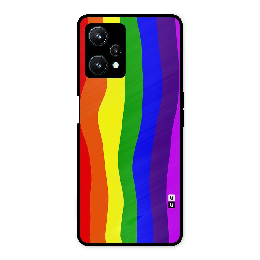 Rainbow Curves Metal Back Case for Realme 9 Pro 5G