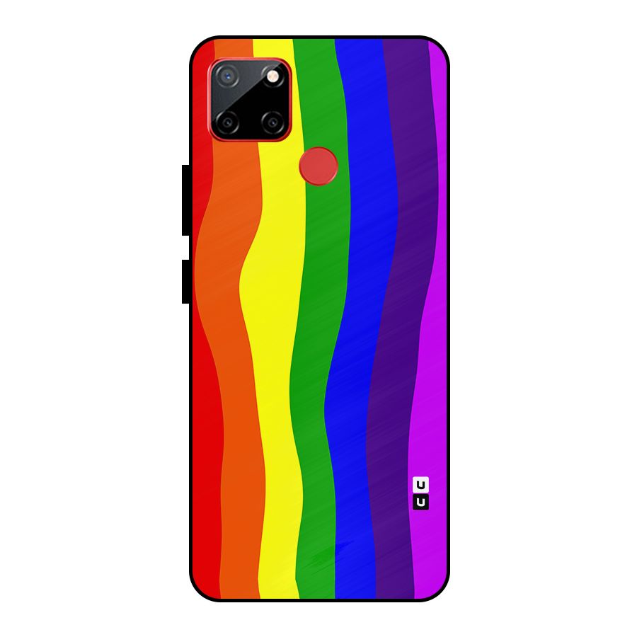 Rainbow Curves Metal Back Case for Realme C12