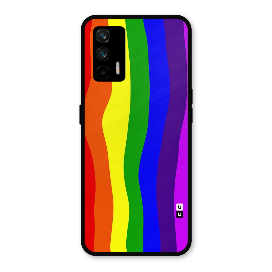 Rainbow Curves Metal Back Case for Realme GT 5G