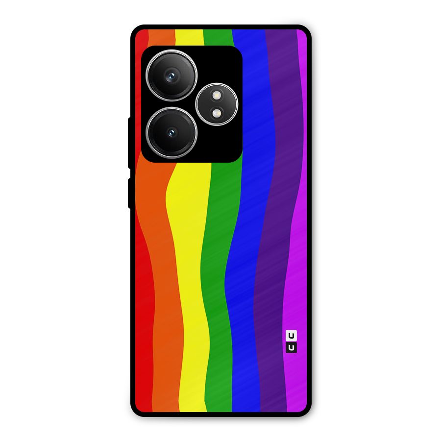 Rainbow Curves Metal Back Case for Realme GT 6T