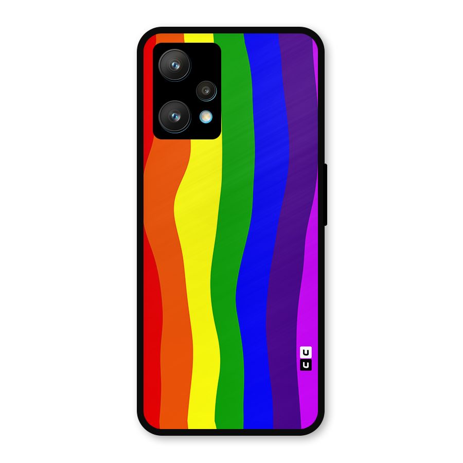 Rainbow Curves Metal Back Case for Realme Narzo 50 Pro