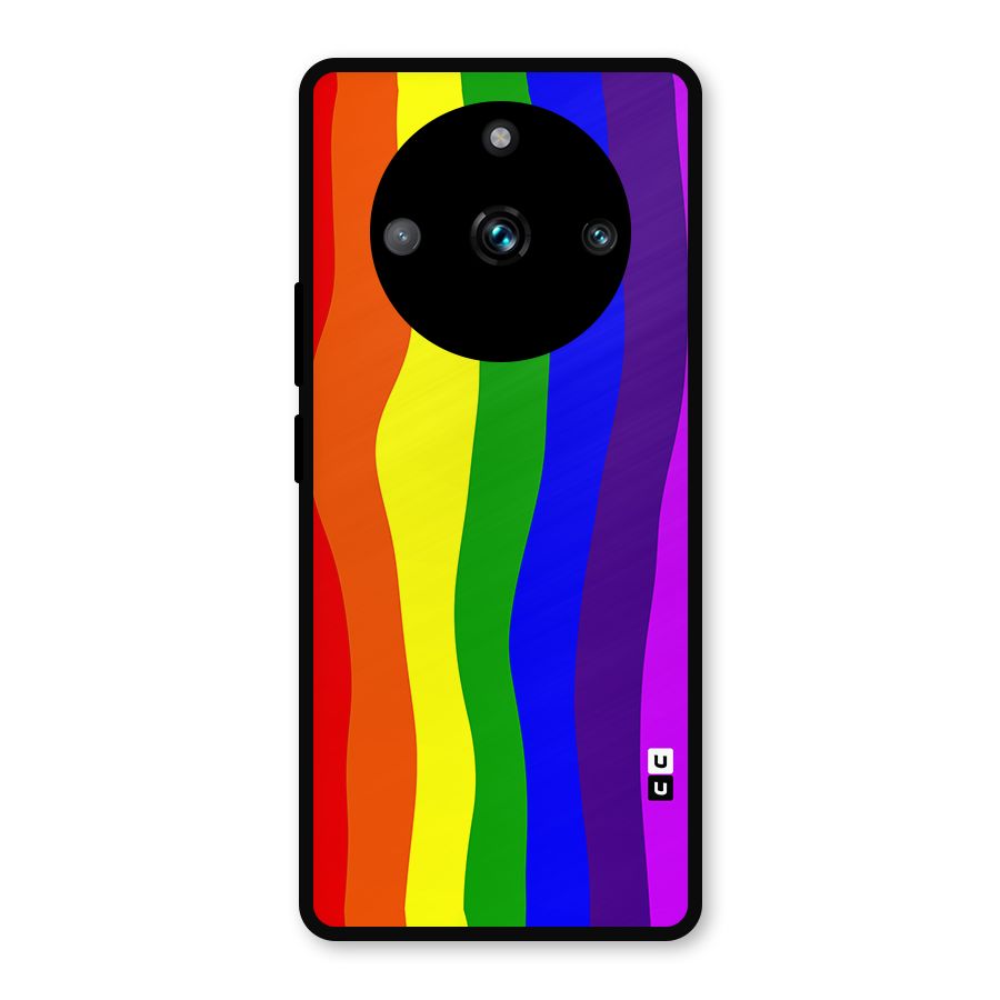 Rainbow Curves Metal Back Case for Realme Narzo 60 Pro