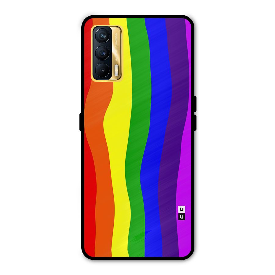 Rainbow Curves Metal Back Case for Realme X7