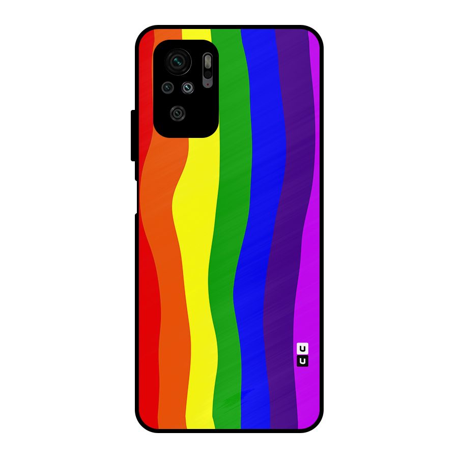 Rainbow Curves Metal Back Case for Redmi Note 10S