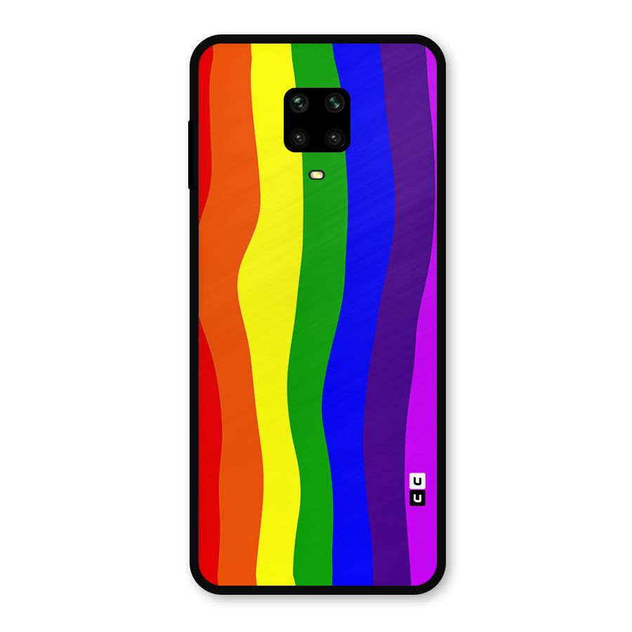 Rainbow Curves Metal Back Case for Redmi Note 9 Pro Max