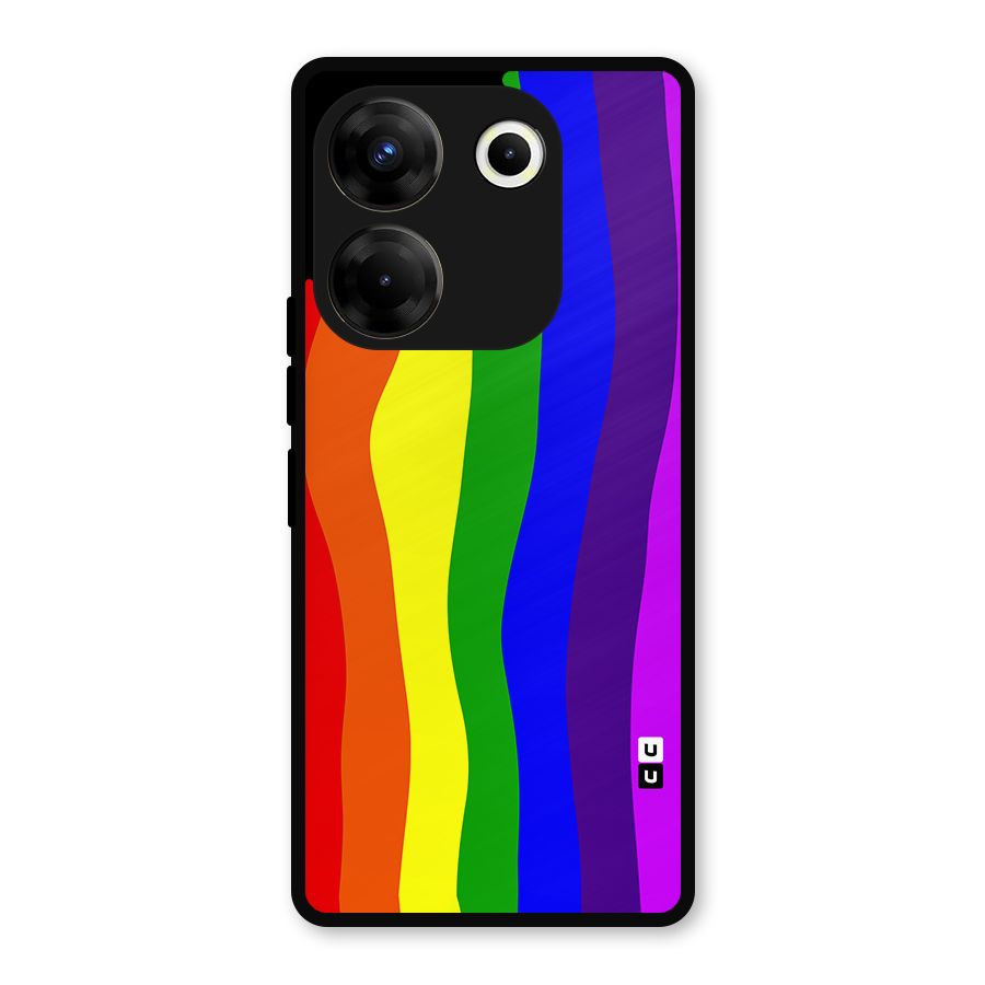 Rainbow Curves Metal Back Case for Tecno Camon 20