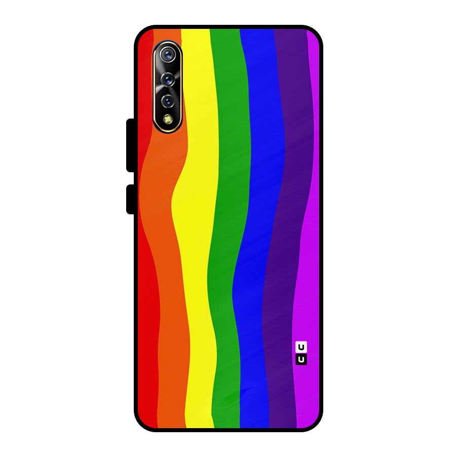 Rainbow Curves Metal Back Case for Vivo S1