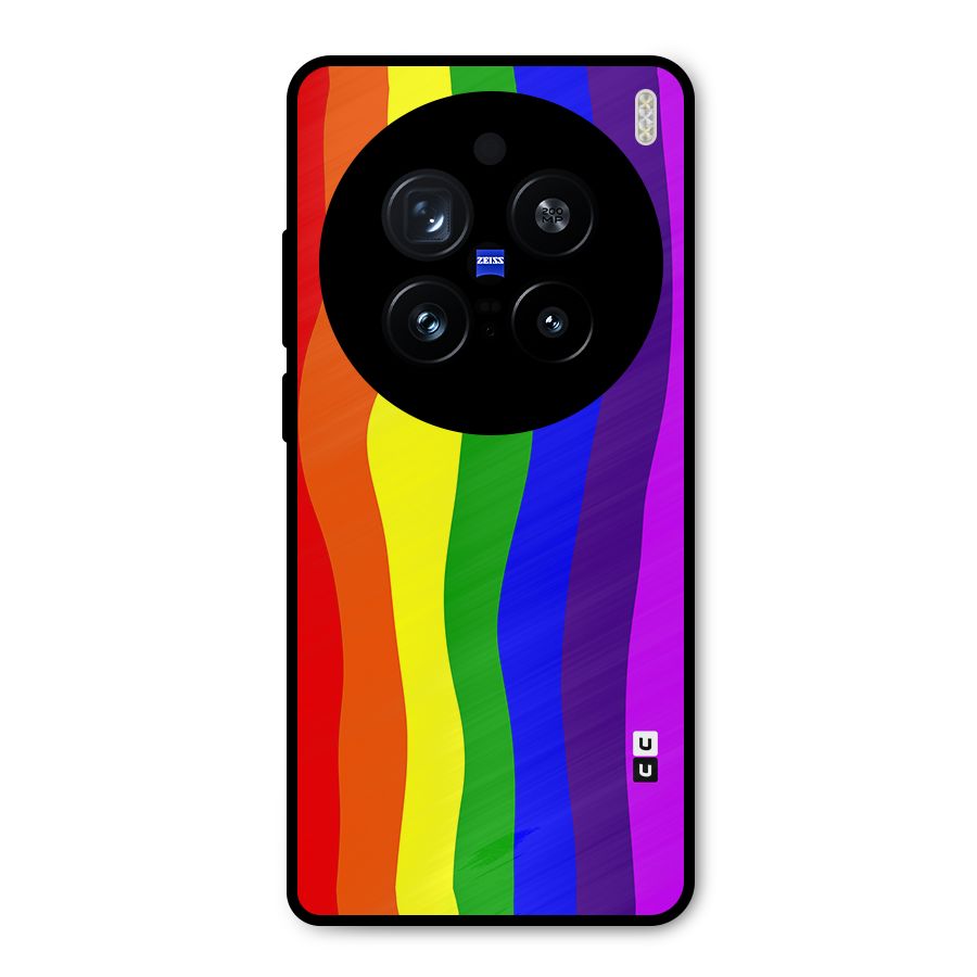 Rainbow Curves Metal Back Case for Vivo X200 Pro