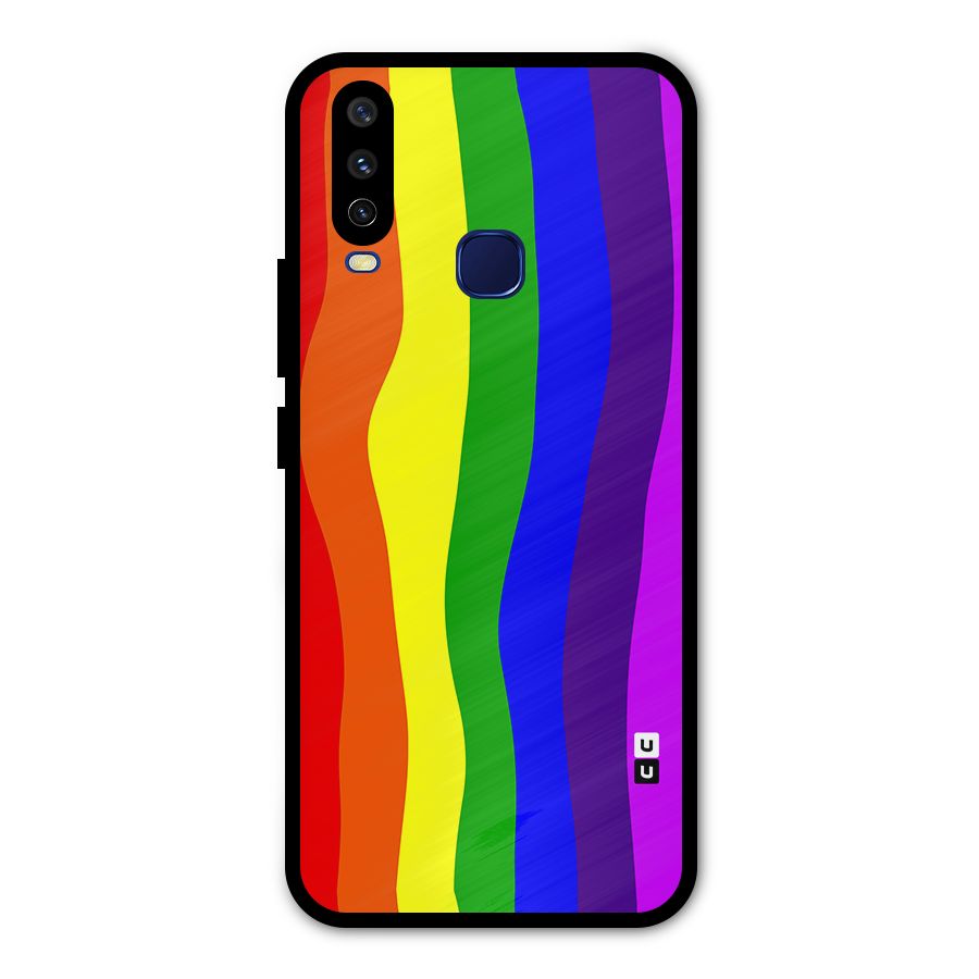 Rainbow Curves Metal Back Case for Vivo Y15