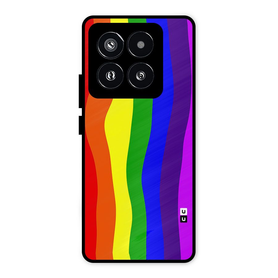 Rainbow Curves Metal Back Case for Xiaomi 14 Pro