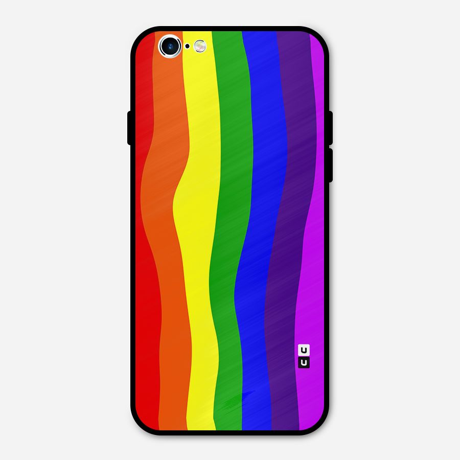 Rainbow Curves Metal Back Case for iPhone 6 6s