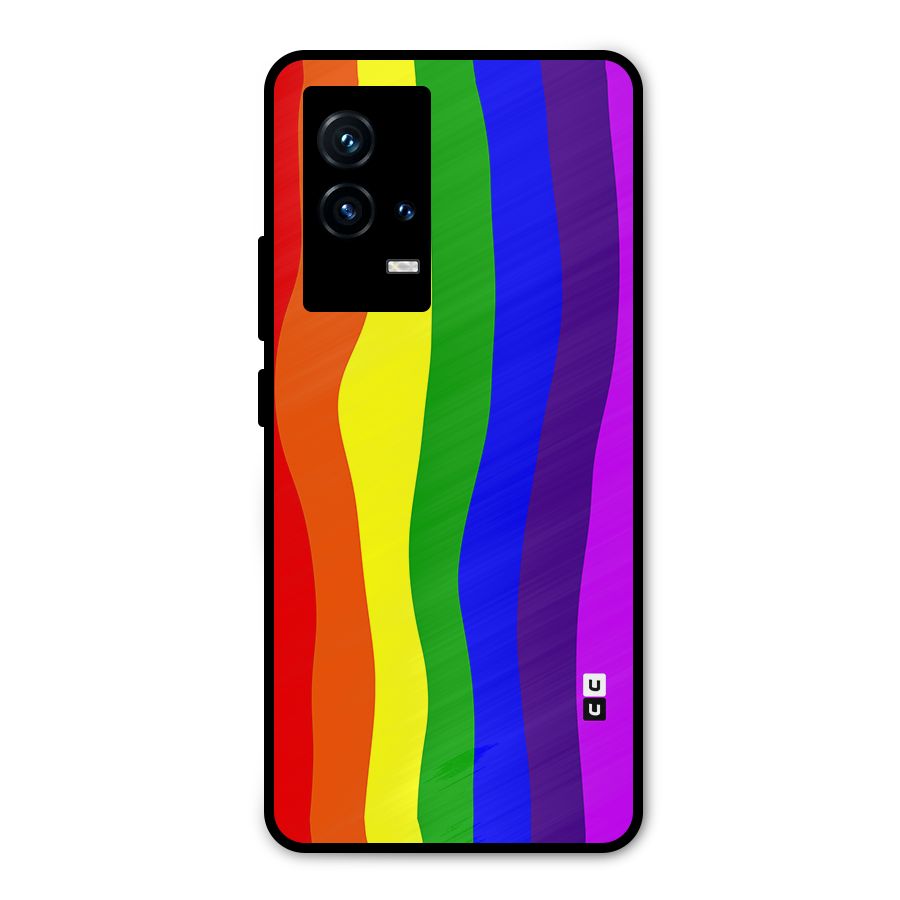 Rainbow Curves Metal Back Case for iQOO 9 5G