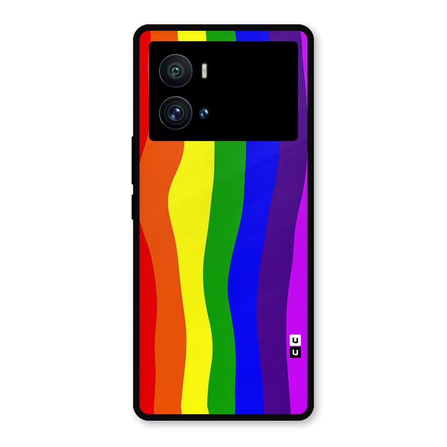 Rainbow Curves Metal Back Case for iQOO 9 Pro